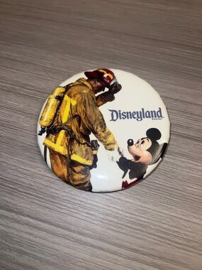 Disneyland Resort Firefighter & Mickey Button